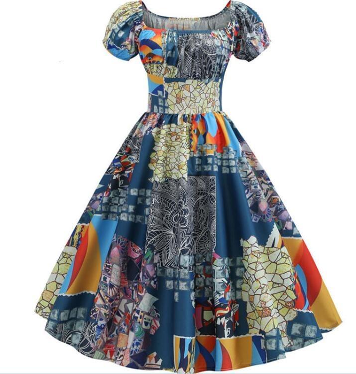 Vestido Vintage 60s Patchwork