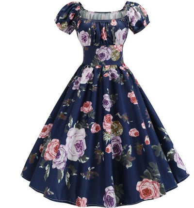 Vestido Vintage 60s Rosas