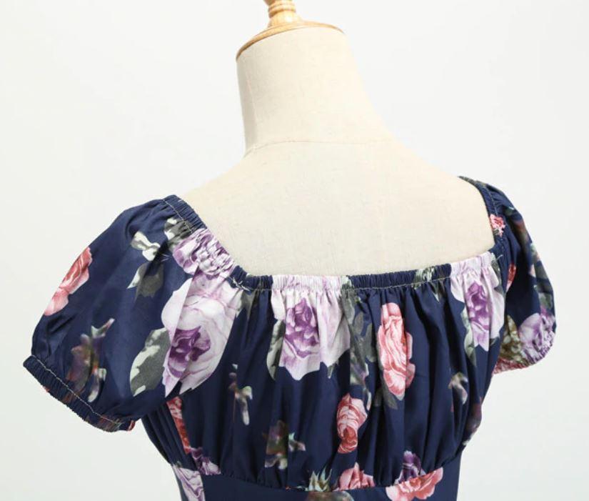 Vestido Vintage 60s Rosas