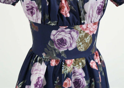 Vestido Vintage 60s Rosas