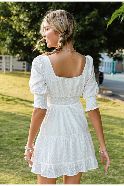 Vestido Vintage Con Bordado Inglés