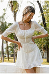 Vestido Vintage Con Bordado Inglés