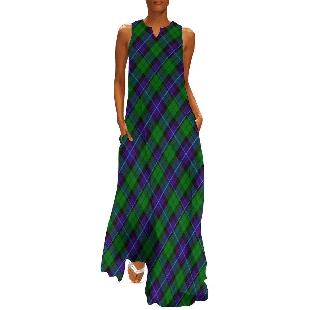 Vestido Cuadros Vintage 70s