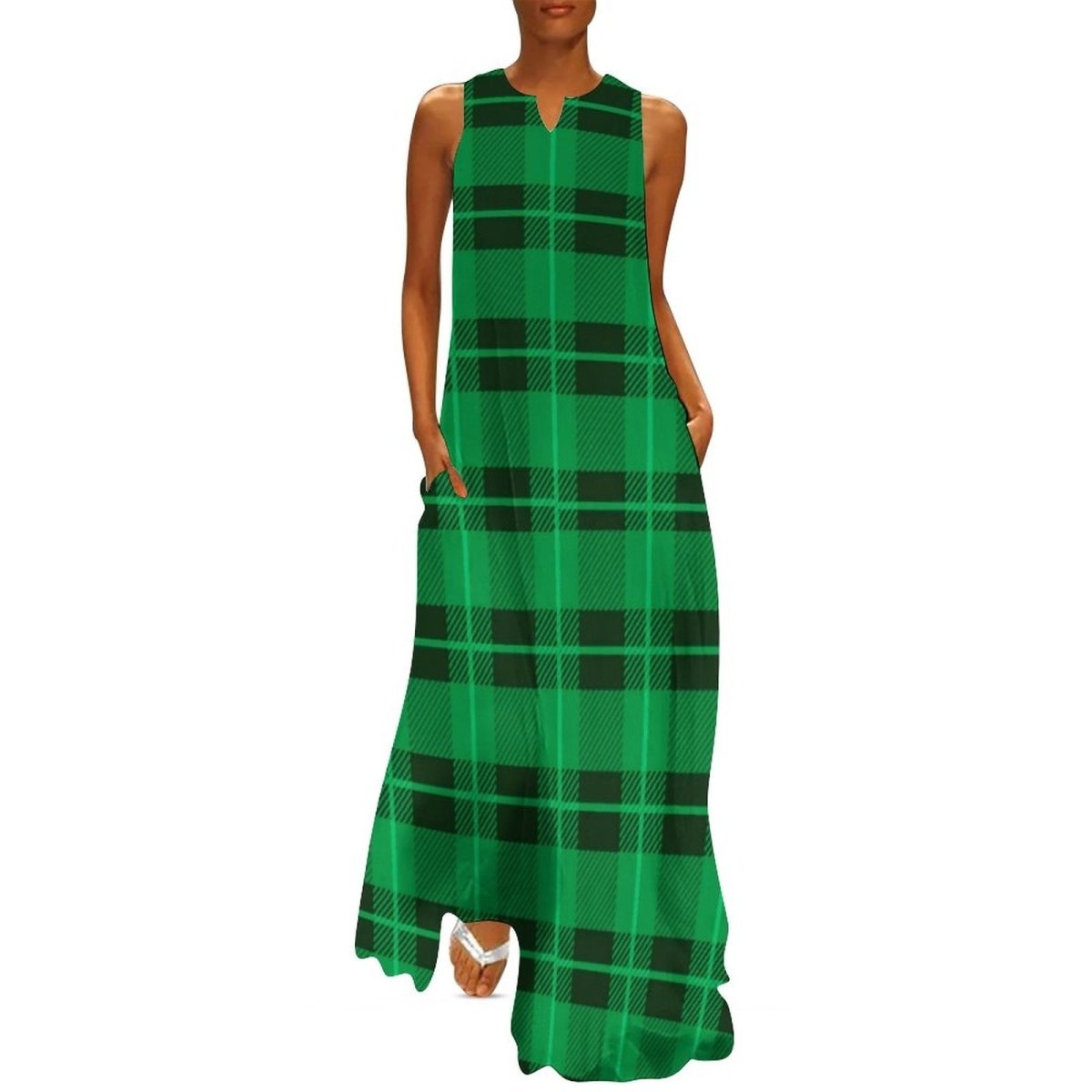 Vestido Vintage 70s Verde