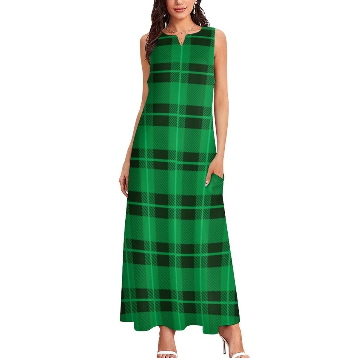 Vestido Vintage 70s Verde