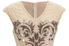 Vestido Retro Vintage 1920s Beige