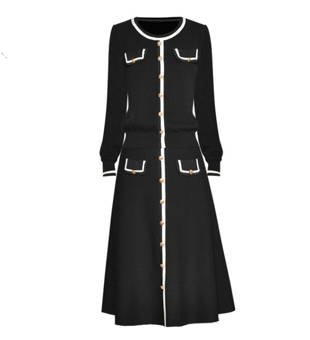 Vestido Vintage 40s Art Negro