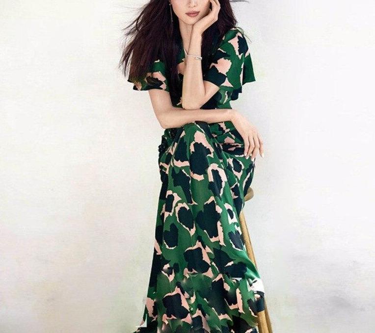 Vestido Vintage De Algodón De Los Años 40