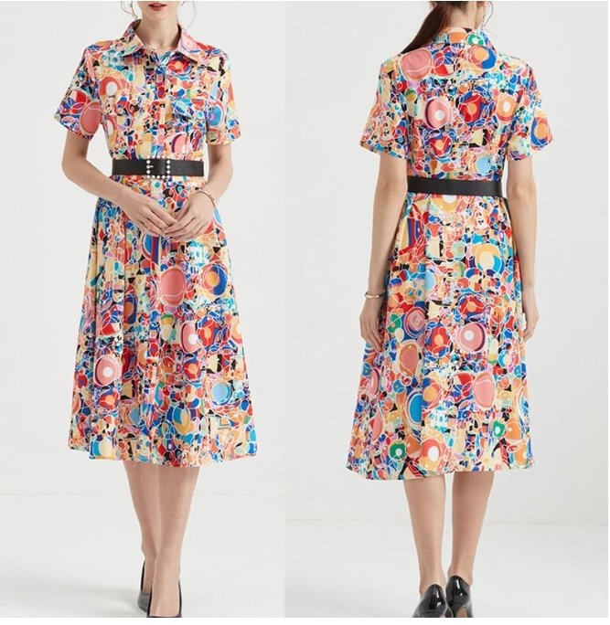 Vestido Verano Años 40 Vintage