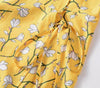Vestido Vintage Floral Años 40 Amarillo