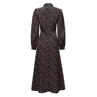 Vestido Fluido Vintage 1940s Negro
