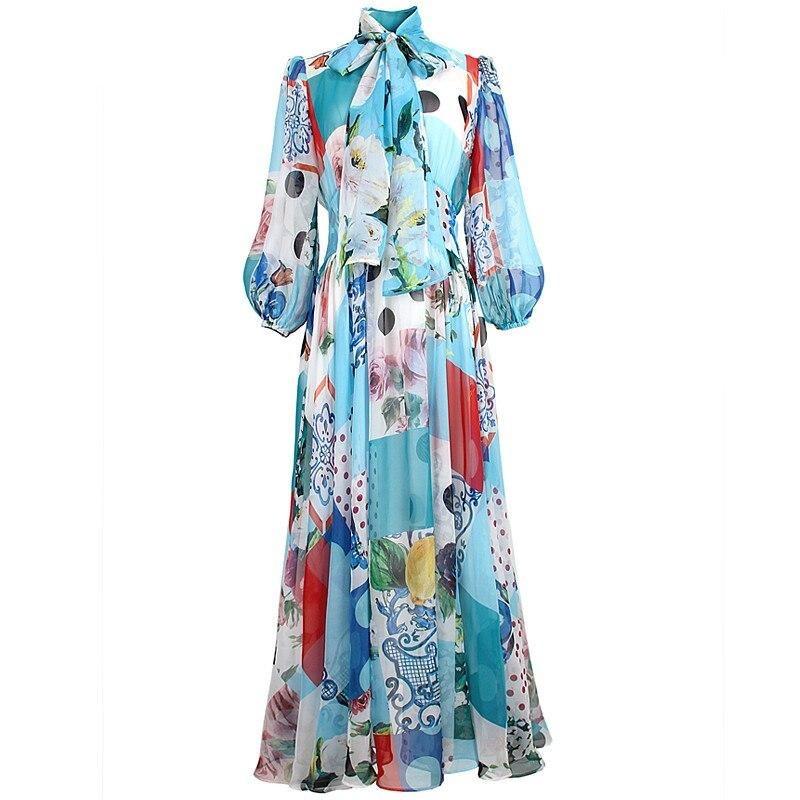Vestido Largo Patchwork Vintage Años 40