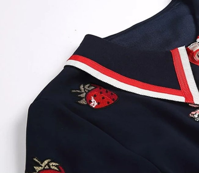 Vestido De Noche Vintage Azul Marino De Los Años 40