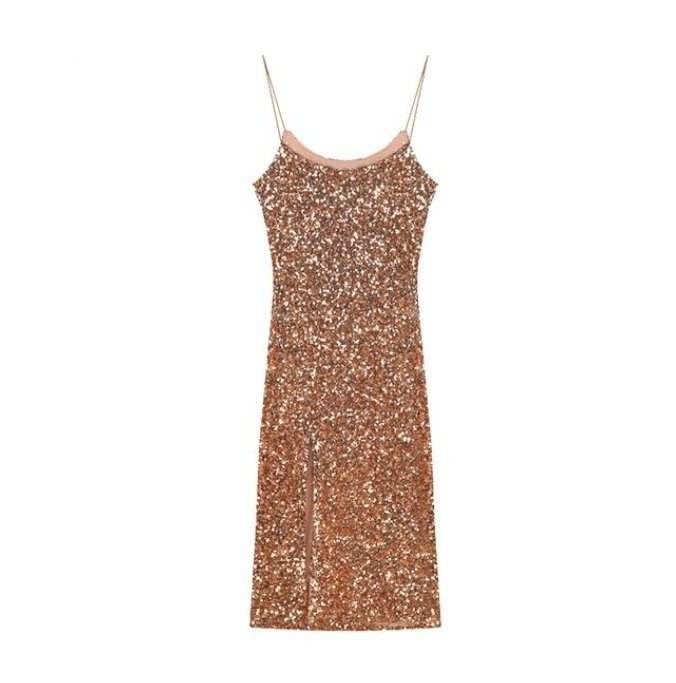 Vestido Caqui Ajustado Vintage De Los Años 40