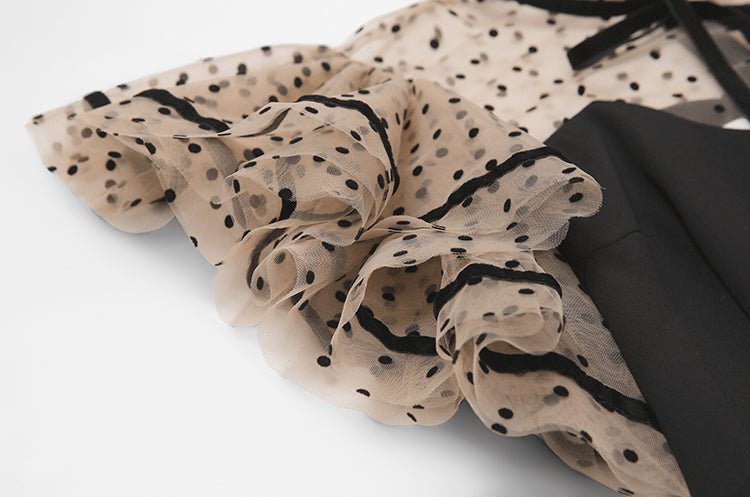 Vestido Vintage De Talle Alto Negro De Los Años 40