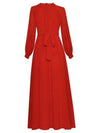 Vestido Vintage Rojo De Cintura Alta De Los Años 40