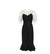 Vestido Vintage Negro De Cintura Alta De Los Años 40
