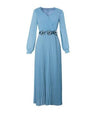 Vestido Vintage 1940s Liso Azul