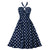 Vestido Vintage 50s Azul Marino