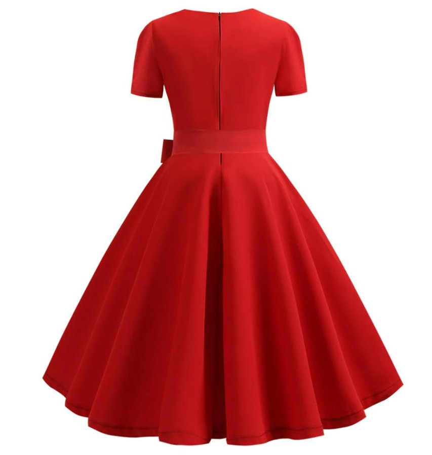 Vestido Vintage 50s Rojo