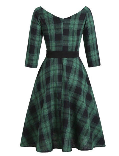 Vestido Tartán Vintage 50s