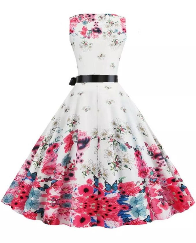 Vestido Volumen Vintage 50s