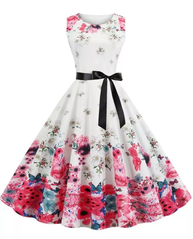 Vestido Volumen Vintage 50s