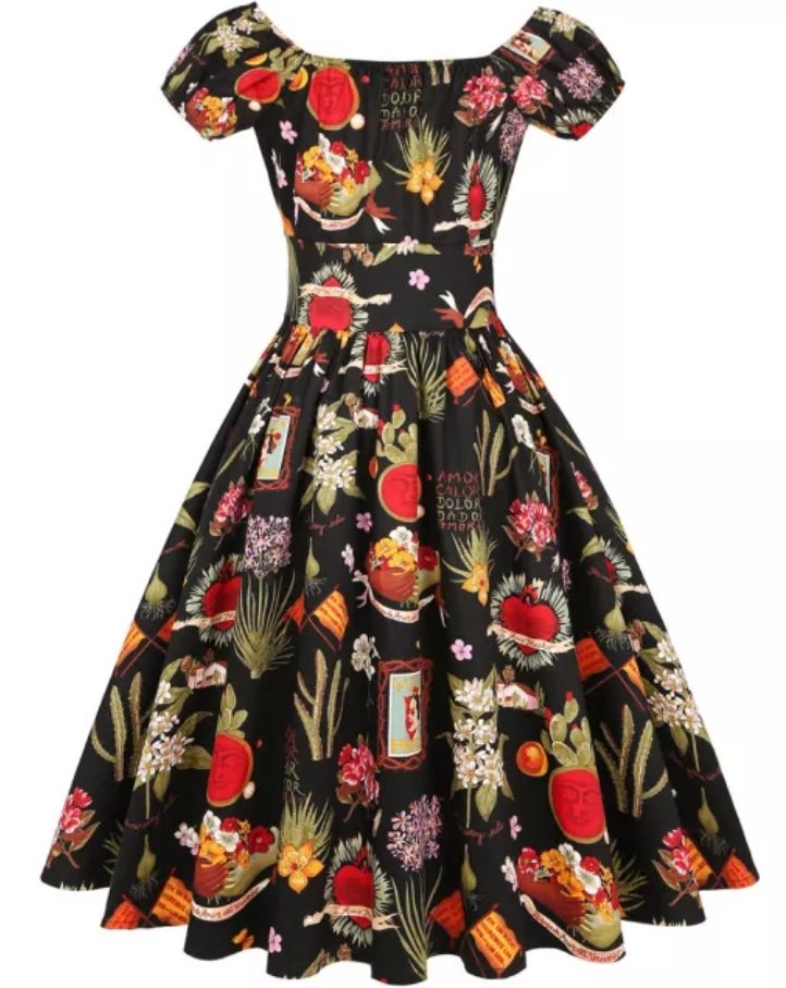 Vestido Vintage 60s Talla Grande Azul Marino