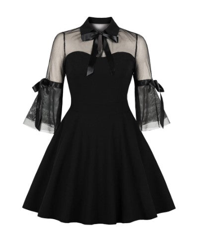 Vestido Vintage De Araña Negra