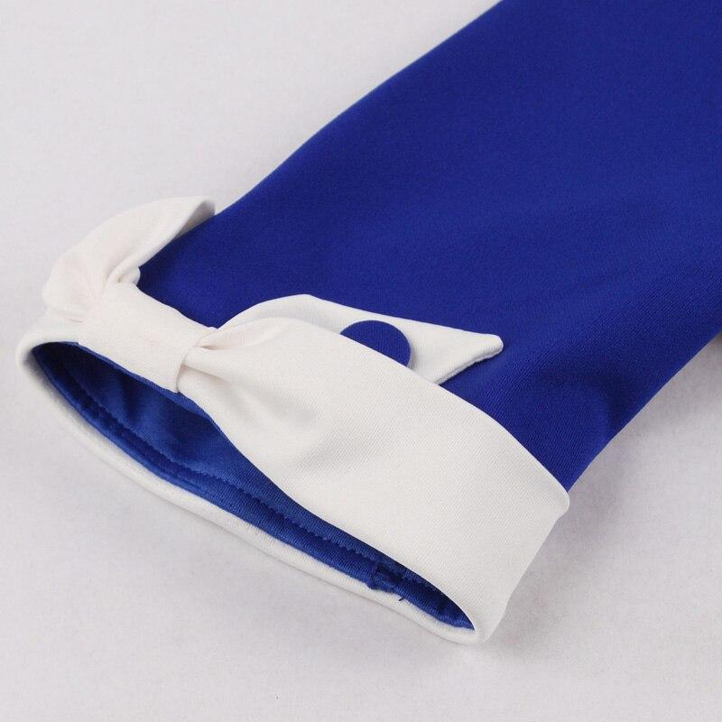 Vestido Vintage Azul Blanco Otoño