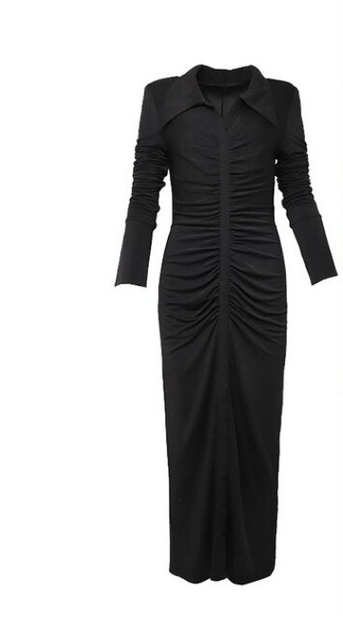 Vestido Negro Vintage Otoño Invierno