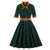Vestido Vintage Otoño Verde