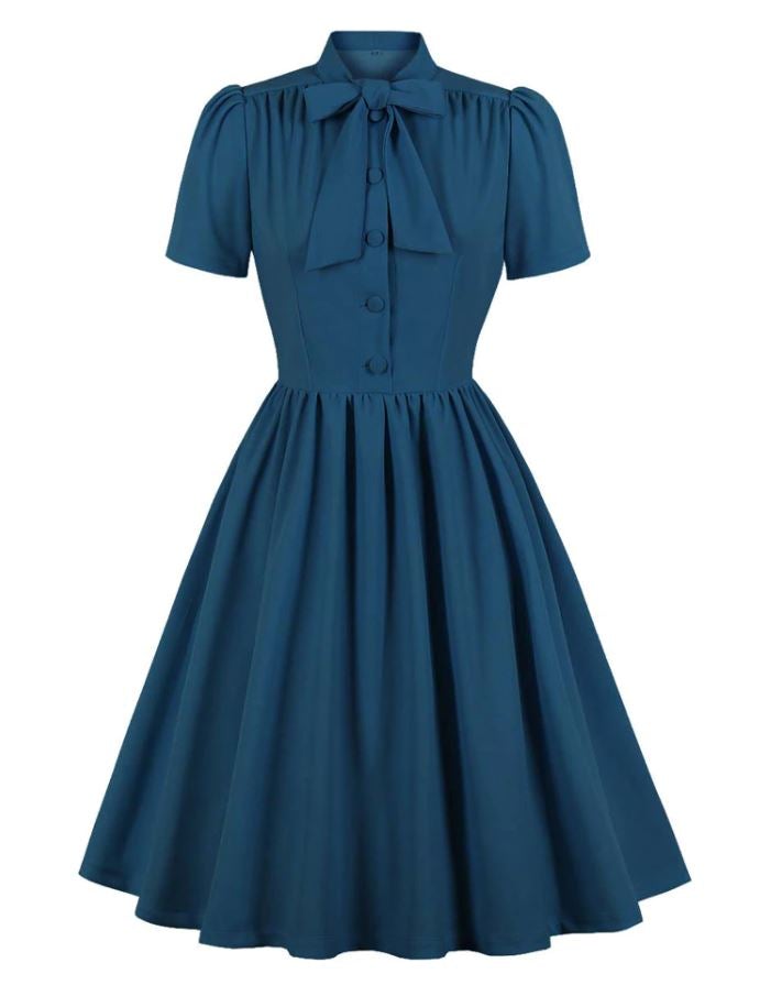 Vestido Vintage Azul Bcbg
