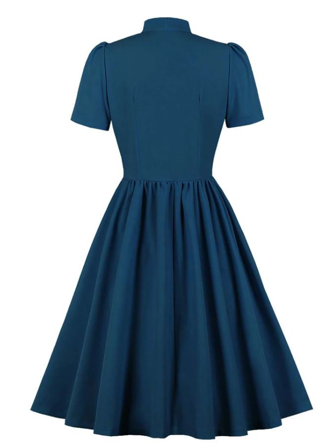 Vestido Vintage Azul Bcbg