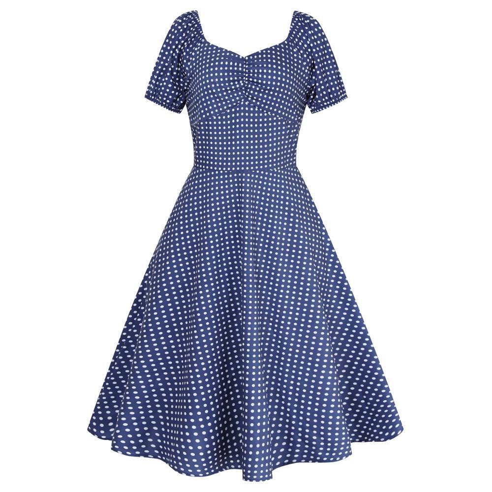 Vestido 50s Azul Rey