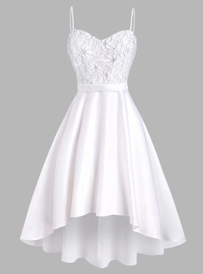 Vestido Vintage Blanco Bordado