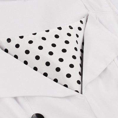 Vestido Rockabilly Vintage Blanco
