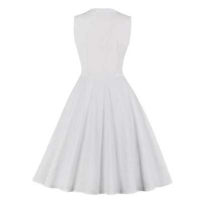 Vestido Rockabilly Vintage Blanco