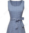 Vestido Vintage Cuadros Azul