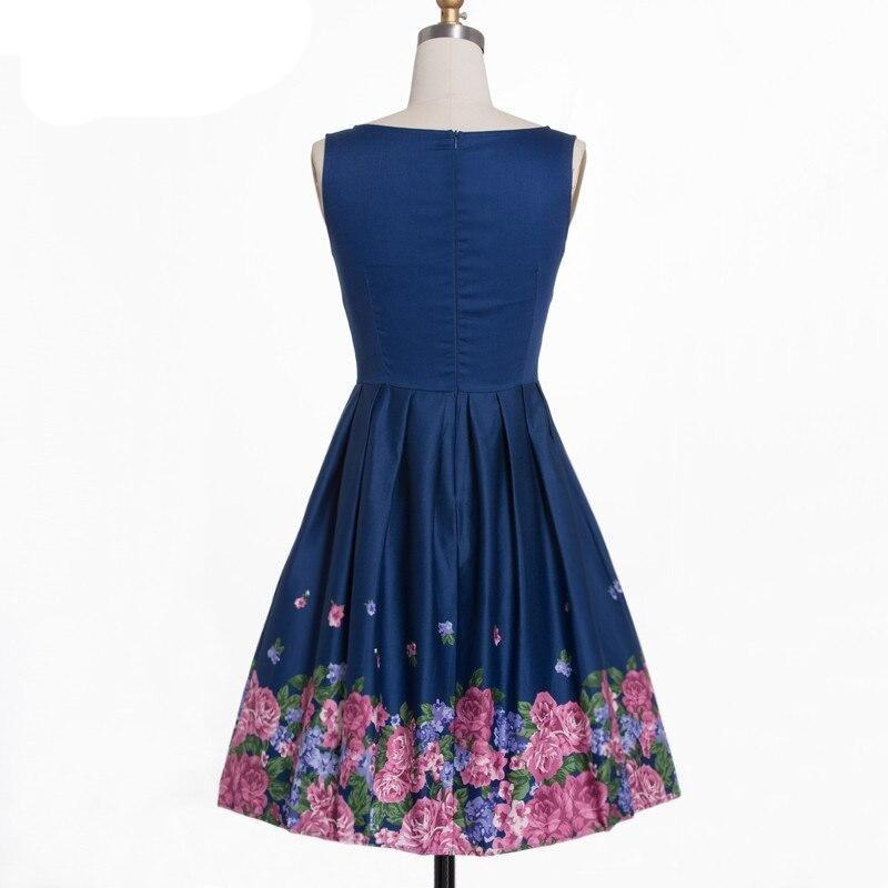 Vestido Vintage Azul Plisado