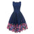 Vestido Vintage Azul Plisado