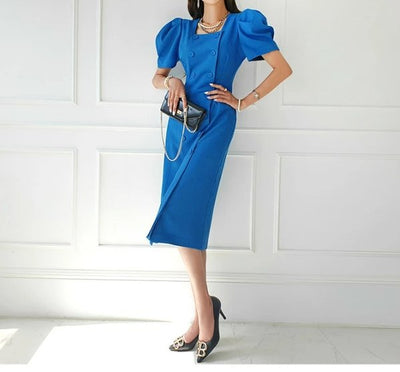 Vestido Vintage Azul Real