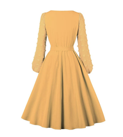 Vestido Vintage Bohemio Amarillo