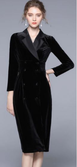 Vestido Vintage Negro De Buena Calidad