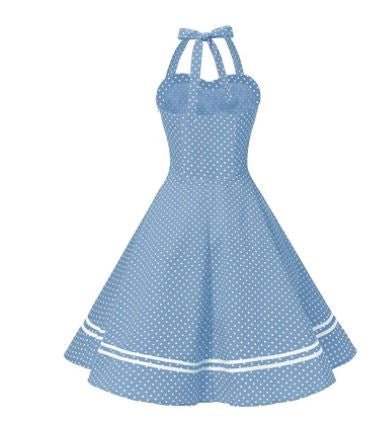 Vestido Vintage Boogie Woogie Azul
