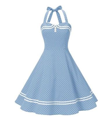 Vestido Vintage Boogie Woogie Azul