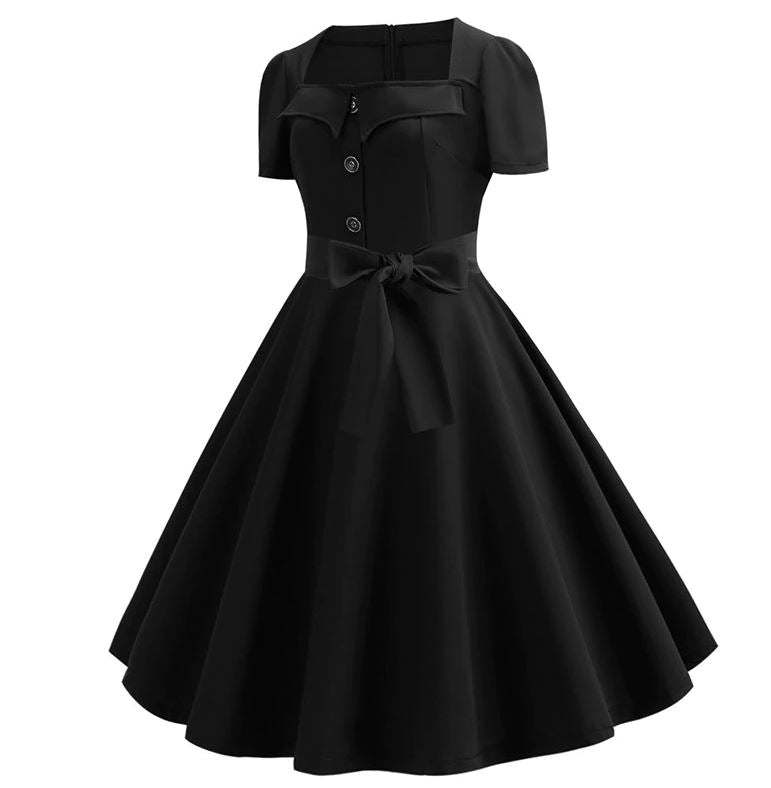 Vestido Vintage Boogie Woogie Negro