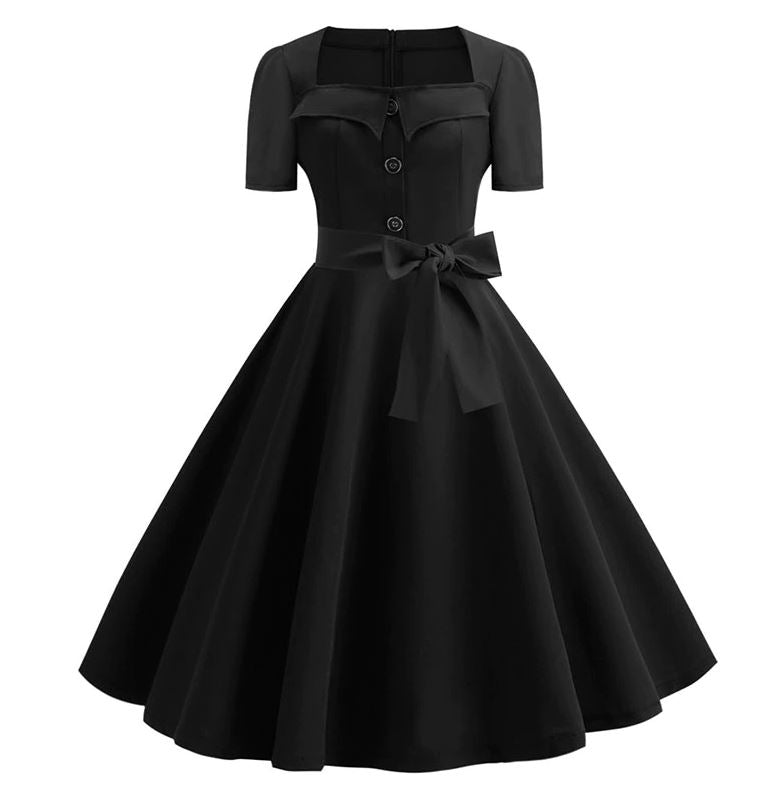 Vestido Vintage Boogie Woogie Negro
