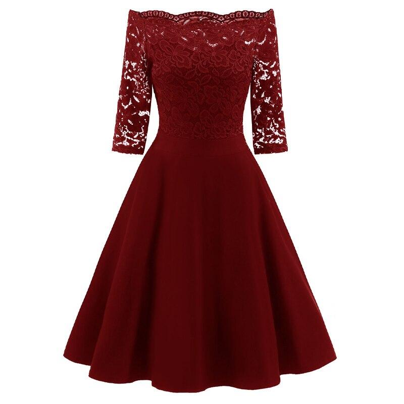 Vestido De Novia 60s Burdeos