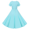 Vestido Vintage Botones Azul